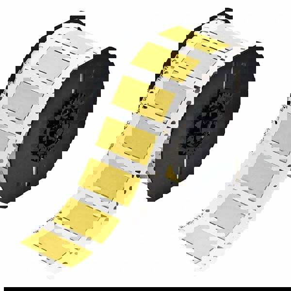 Label Maker Label: Yellow, Polyolefin, 350 per Roll